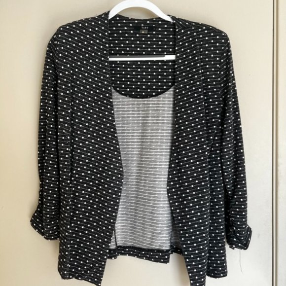 NWOT- grey and white polka dot blazer - Picture 1 of 2